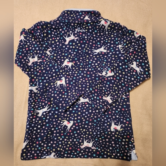 Joules, Girls, Quarter-zip pullover, Unicorn Navy, Size 9 / 10 Y. - Picture 4 of 5